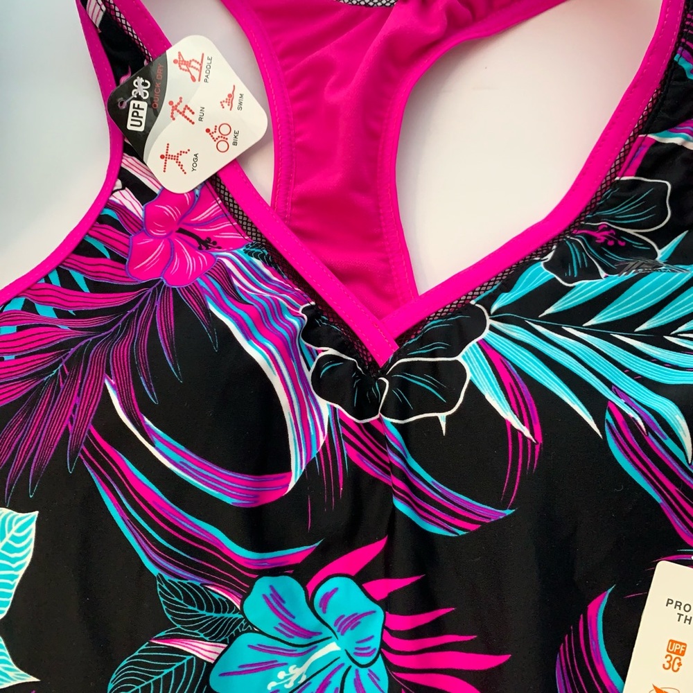 ZeroXposur Mesh Action floral Tankini XS, M - Picture 4 of 14